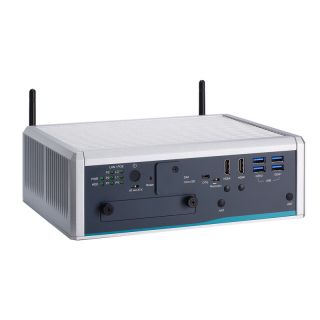 AIE900-902-FL
Fanless Edge AI System with NVIDIA® Jetson AGX Xavier™ SoM, 2 HDMI, 2 GbE LAN, 4 GbE PoE, 6 USB, 2 COM or 2 CAN and 8-CH DI/DO