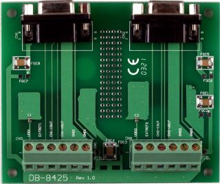Screw Terminal Board for PISO-DA2 with 1.5 Meter D-sub 9-pin Cable