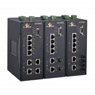 EX78602 Series Hardened Managed 6-port 10/100BASE (4 x PoE + 2 x 60W PoE) and 2-port Gigabit Ethernet Switch