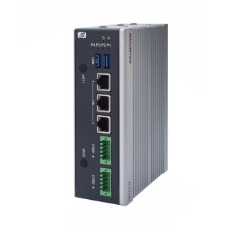 ICO330
DIN-Rail Fanless Embedded System with Intel Atom® x6212RE or x6414RE Processor, 3 2.5GbE LAN, Isolated COM, and Isolated DIO
