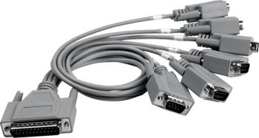 DB-25 Male (D-sub) to 6-Port DB-9 Male (D-sub) cable
