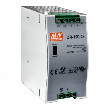 48 V/2.5 A, 120 W Single Output Industrial DIN Rail Power Supply