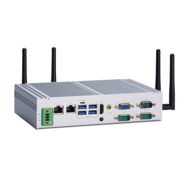 Axiomtek - Fanless Embedded System with Intel® Celeron J6412 2.0 GHz, HDMI, VGA, 6 USB, 2 LAN, 3 COM, and 9 to 36 VDC - eBOX626A