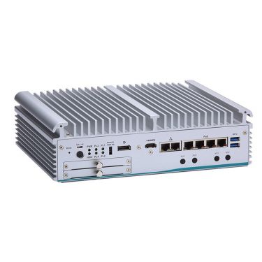 eBOX671-521-FL-DC-4PoE - Fanless embedded system with LGA1151 9th/8th gen Intel® Core™ i7/i5/i3 & Celeron® processor, Intel® Q370, DVI-I, HDMI, dual HDD, 4 PoE, 2 GbE LAN, 6 USB, 2 COM and 24 VDC
