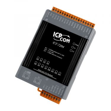 ET-7204 Ethernet Based multi-function module with 4-channel analog input, 4-channel analog output, 4-channel digital input