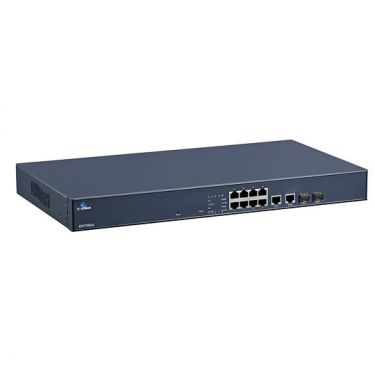 Unmanaged 8-port PoE (IEEE802.3at) 10/100BASE-TX and 2-port combo Gigabit SFP Ethernet Switch