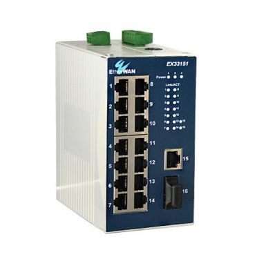 Industrial Unmanaged 16-port 10/100BASE Ethernet Switch