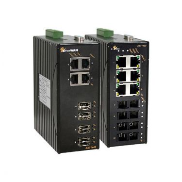 Hardened Managed 8-port 10/100BASE and 2-port Gigabit Ethernet Switch with SFP options