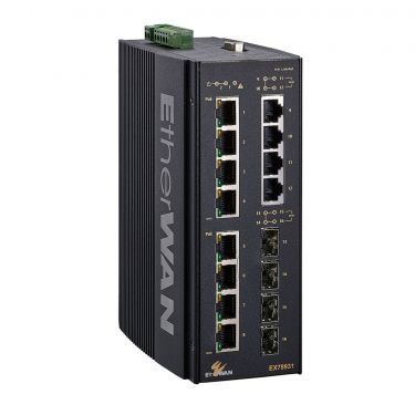 EX78900 Series Hardened Managed 16-port (8 x PoE) Gigabit Ethernet Switch