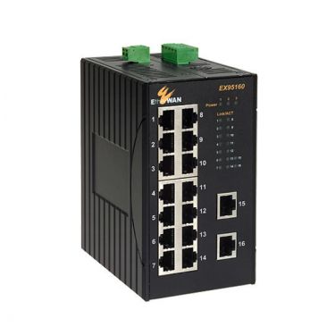 Hardened Unmanaged 16-port 10/100BASE Ethernet Switch