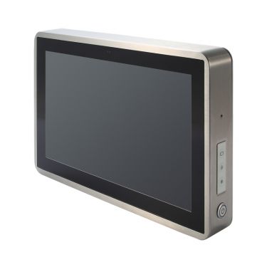 OT815A-TGL-WCD (P/N-E22B815A00)
15.6" WXGA fanless IP66 & IP69K-rated stainless steel touch panel computer with Intel® Core™ i5-1145G7E, projected capacitive touch screen, 400 nits LCD, and 12 to 24 VDC power input
