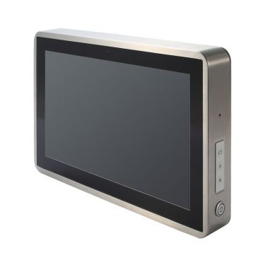 OT815A-TGL-WCD (P/N-E22B815A00)
15.6" WXGA fanless IP66 & IP69K-rated stainless steel touch panel computer with Intel® Core™ i5-1145G7E, projected capacitive touch screen, 400 nits LCD, and 12 to 24 VDC power input