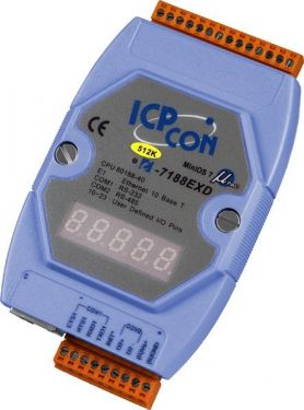 Embedded Internet/Ethernet Controller with one Ethernet port, one RS-232 port, One RS-485 / 512K SRAM / 512K FLASH,and several optional user defined I/O 