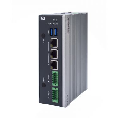 ICO330
DIN-Rail Fanless Embedded System with Intel Atom® x6212RE or x6414RE Processor, 3 2.5GbE LAN, Isolated COM, and Isolated DIO
