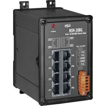 Unmanaged 8-Port Industrial 10/100/1000 Base-T Ethernet Switch