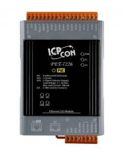 ICPDAS PET-7224 4-channel analog inputs, 5-channel digital inputs and 5-channel Relay outputs module (RoHS)