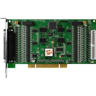 Universal PCI, 32-channel Optical-Isolated Digital Input and 32-channel Optical-Isolated Open Collector Output Board (Source, PNP)
