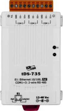 ICPDAS tDS-735 Tiny Device Server with PoE and 3 RS-485 Ports 