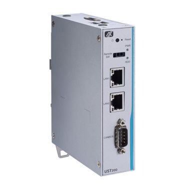 UST200-83H-FL - Robust and Compact DIN-rail Fanless Embedded System with Intel® Atom® x5-E3930 Processor for In-vehicle Gateway Application