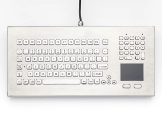 Stainless Steel Keyboard with Touchpad - DT-102-SS-NI-USB
