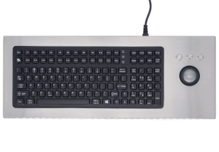 Stainless Steel Keyboard with Integrated Trackball - DT-2000-TB-USB