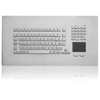 Panel Mount Stainless Steel Keyboard with Touchpad
