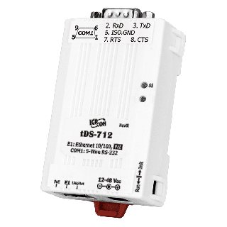 ICPDAS - Tiny Device Server with PoE and 1 RS-232 Port - tDS-712(i)