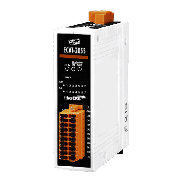 EtherCAT Slave I/O Module with Isolated 8-ch DO and 8-ch DI (RoHS) 