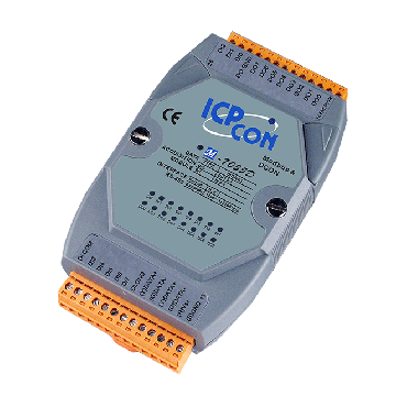 8-channel Isolated Digital Input and 8-channel Isolated Digital Output Module with 16-bit Counters with LED Display (Gray Cover)