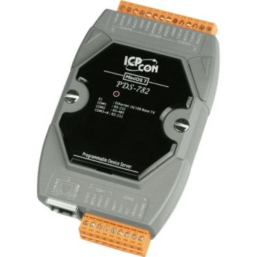 Programmable Device Server with 7 RS-232 ports and 1 RS-485 port