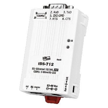 ICPDAS - Tiny Device Server with PoE and 1 RS-232 Port - tDS-712(i)