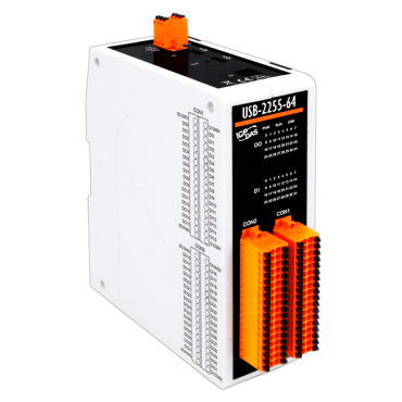 USB-2255-64 CR
USB I/O Module with Isolated 32-ch DI (Dry, Wet) and 32-ch DO (Sink, NPN) Includes 1.8M USB Cable (CA-USB-AC2-L018)
