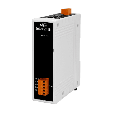 ICPDAS - Serial Device Server - 1 Isolated RS-422/485 port and 2-port Switch - DS-2215i