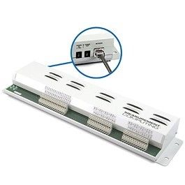 Ethernet-Based Digital I/O Device with 16 Form C Relays and 16 High-Voltage Inputs
