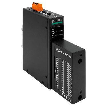 PET-2218H-16/S1 CR - PoE I/O Module with 2-port Ethernet Switch, 16-ch High Speed Thermocouple Input, 100 S/s (RoHS), includes CN-1826M Daughter Board - ICPDAS


