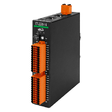 PET-2228-16 CR PoE I/O Module with 2-port Ethernet Switch, 16-ch AO (RoHS) - ICPDAS