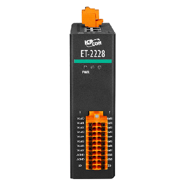 ET-2228 CR - Ethernet I/O Module with 2-port Ethernet Switch, 8-ch AO (RoHS) - ICPDAS