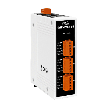 GW-2235i - ICPDAS - Modbus TCP to RTU/ASCII Gateway with 2-port Ethernet Switch and 3-port Isolated RS-422/485
