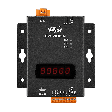 ICPDAS - Modbus TCP Server to M-Bus Master Gateway (Metal Case) - GW-7838-M
