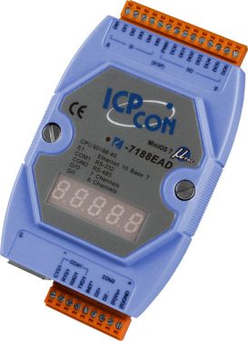 Embedded Internet / Ethernet Controller with one Ethernet port, 
one RS-232 port, One RS-485 port and digital I/O with LED display.