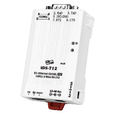 ICPDAS - Tiny Device Server with PoE and 1 RS-232 Port - tDS-712(i)