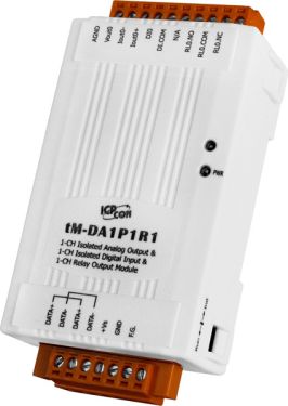ICPDAS tM-DA1P1R1 -  1-channel Isolated Analog Output, 1-channel Isolated Digital Input and 1-channel Relay Output Module (RoHS)