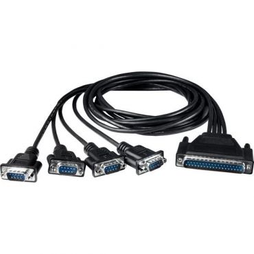 DB-37 Male(D-sub) to 4-Port DB-9 Male(D-sub) 1.5m Cable for VXC series (180°)