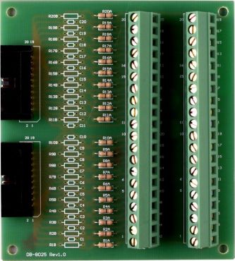 Screw Terminal Board with Two 20-pin Flat-cable