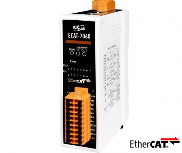 EtherCAT Slave I/O Module with Isolated 6-ch DI and 6-ch Relay DO (RoHS) 