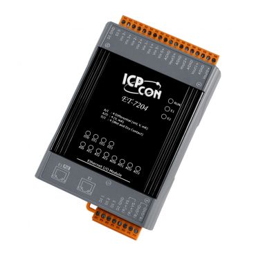 ET-7204 Ethernet Based multi-function module with 4-channel analog input, 4-channel analog output, 4-channel digital input