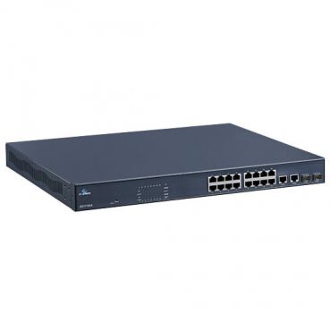 Unmanaged 16-port 10/100BASE-TX PoE and 2-port combo Gigabit SFP Ethernet Switch
