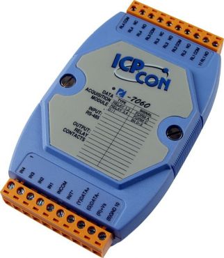 4-channel Isolated Digital Input and 4-channel Relay Output Module with 16-bit Counters