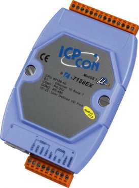 Modbus/TCP Embedded Controller (Ethernet enables Modbus commands to run over TCP/IP)