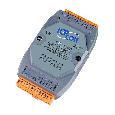 8-channel Isolated Digital Input and 8-channel Isolated Digital Output Module with 16-bit Counters with LED Display (Gray Cover)